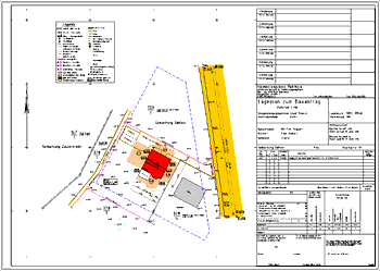 Lageplan zum Bauantrag-darstellender Teil